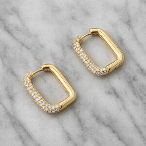 "Aveline" Pavé Hoop Earrings